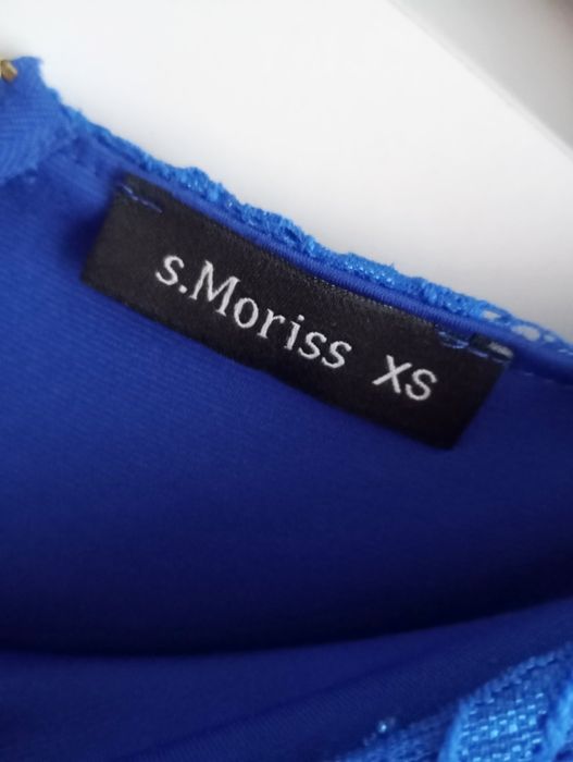 Sukienka koronkowa s.Moriss chabrowa rozmiar XS