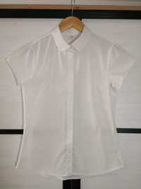 Biała dziewczęca bluzka koszulowa rozmiar 158 - Smyk