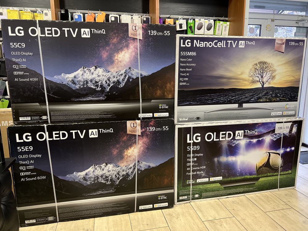 Телевизоры LG OLED55B9SLA, LG OLED65B9SLA, LG NANO 65SM9010. Новые !