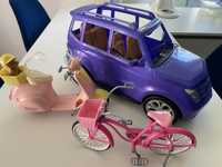 Samochód, skuter i rower dla Barbie