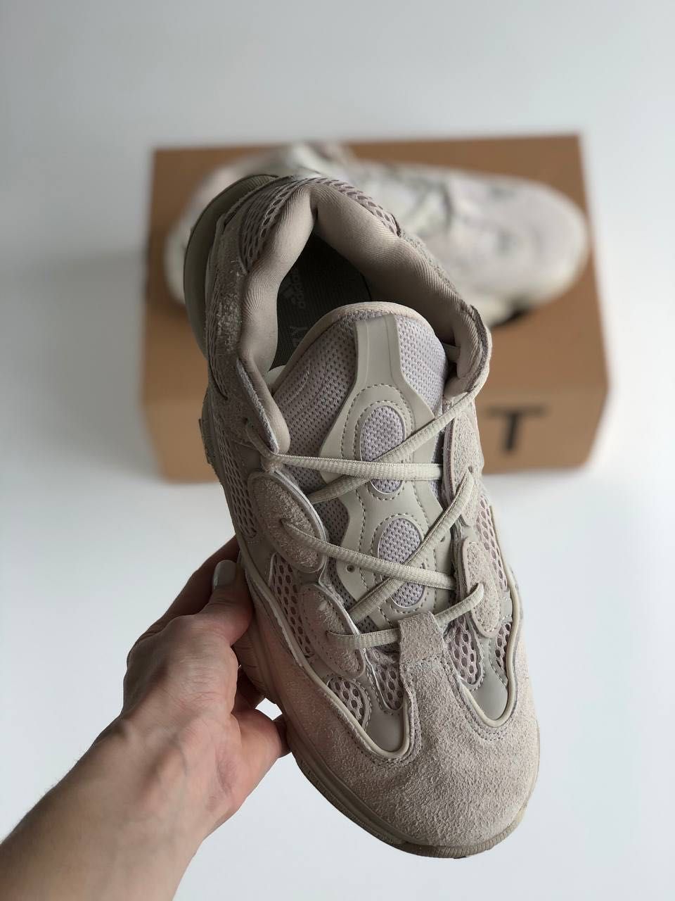 Мужские кроссовки Adidas Yeezy 500 blush. Размеры 40-45