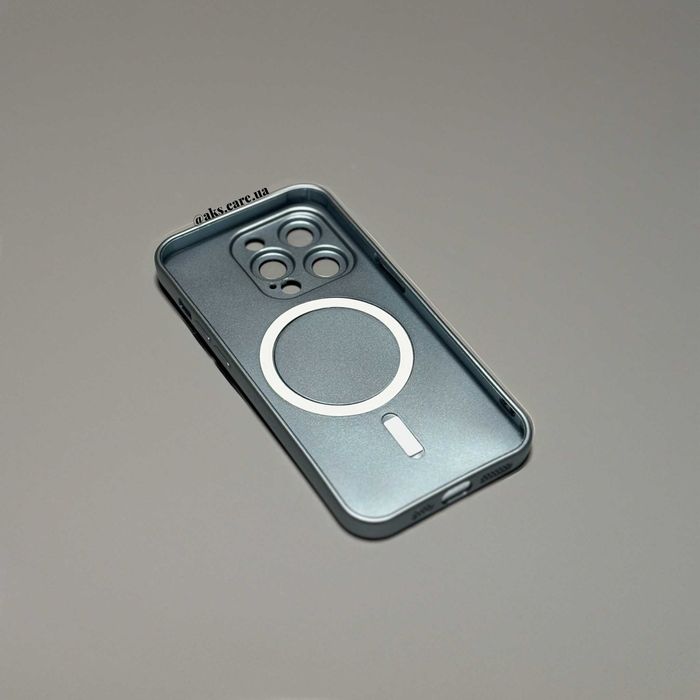 Блакитний бірюзовий силікон чохол MagSafe протиударний лінзи iPhone