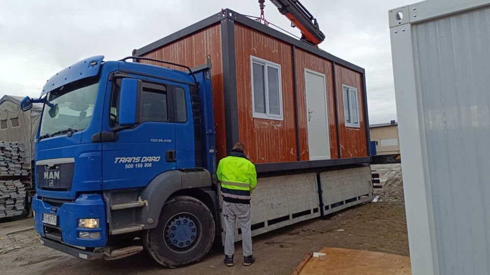 DUŻY! Kontener Biurowy 6x3m Socjalny Magazynowy Budowlany DO ZŁOŻENIA