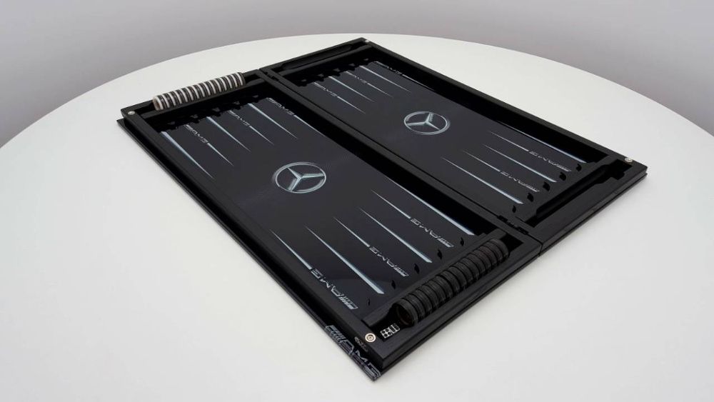 Нарды Хай-тек из каленого стекла. Дизайн. Подарок мужу. Art-limit.