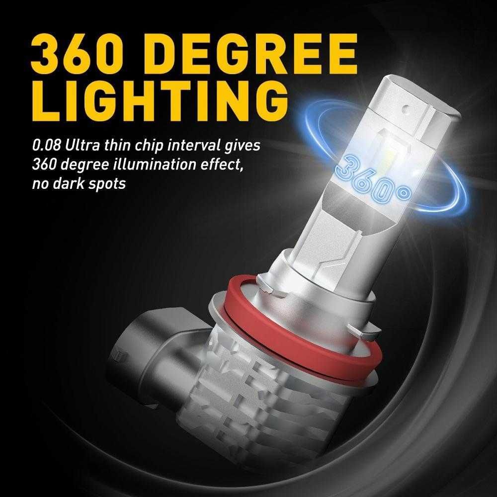 Светодиодные лед автолампы Auxito /HB4 HB3 H11 H9 H8 LED Canbus