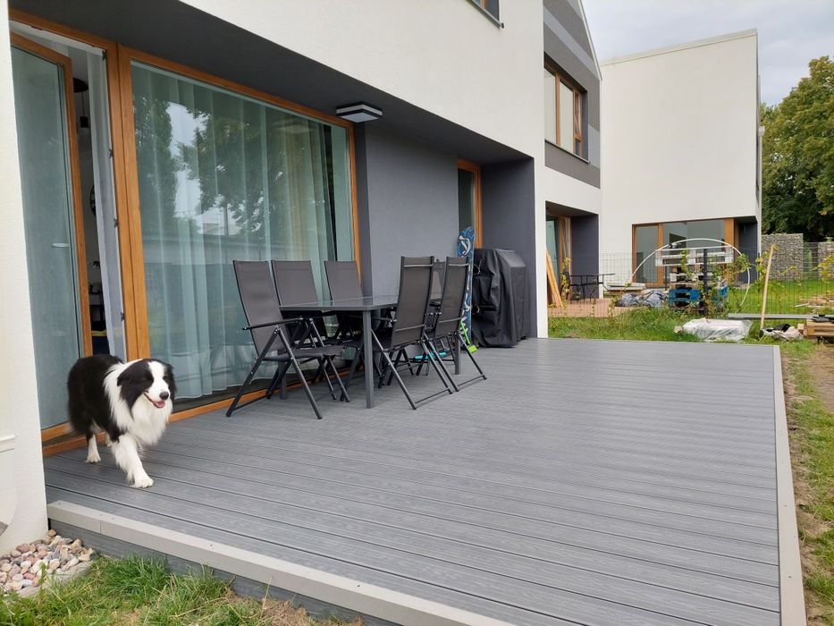 Taras / deski kompozytowe i drewno natur. /zadaszenie tarasu / balkony