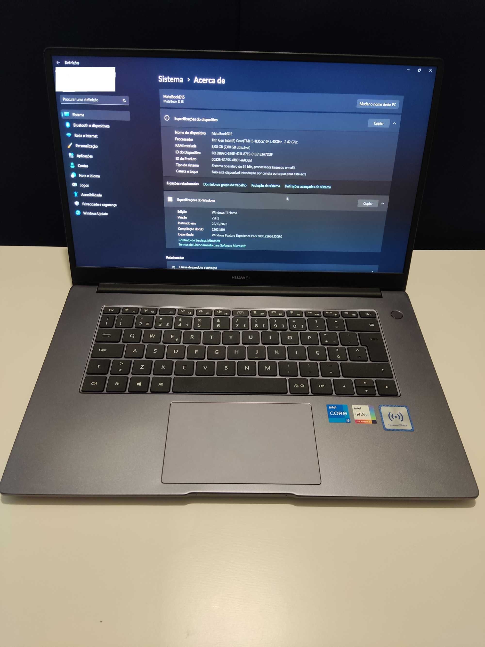 Laptop (portátil) Huawei MateBook D15