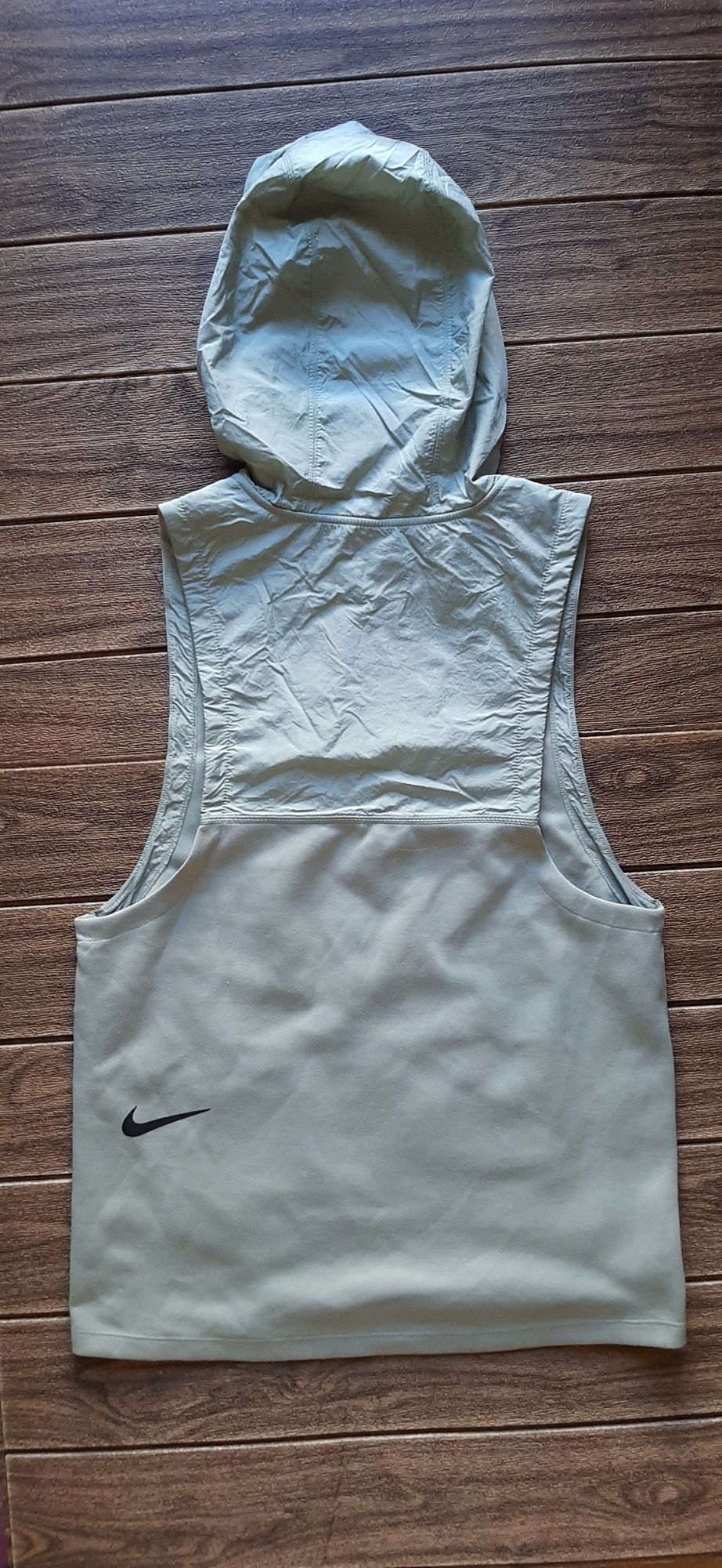 Bezrękawnik sportowy Nike męski kamizelka z kapturem lekka bluza S fit