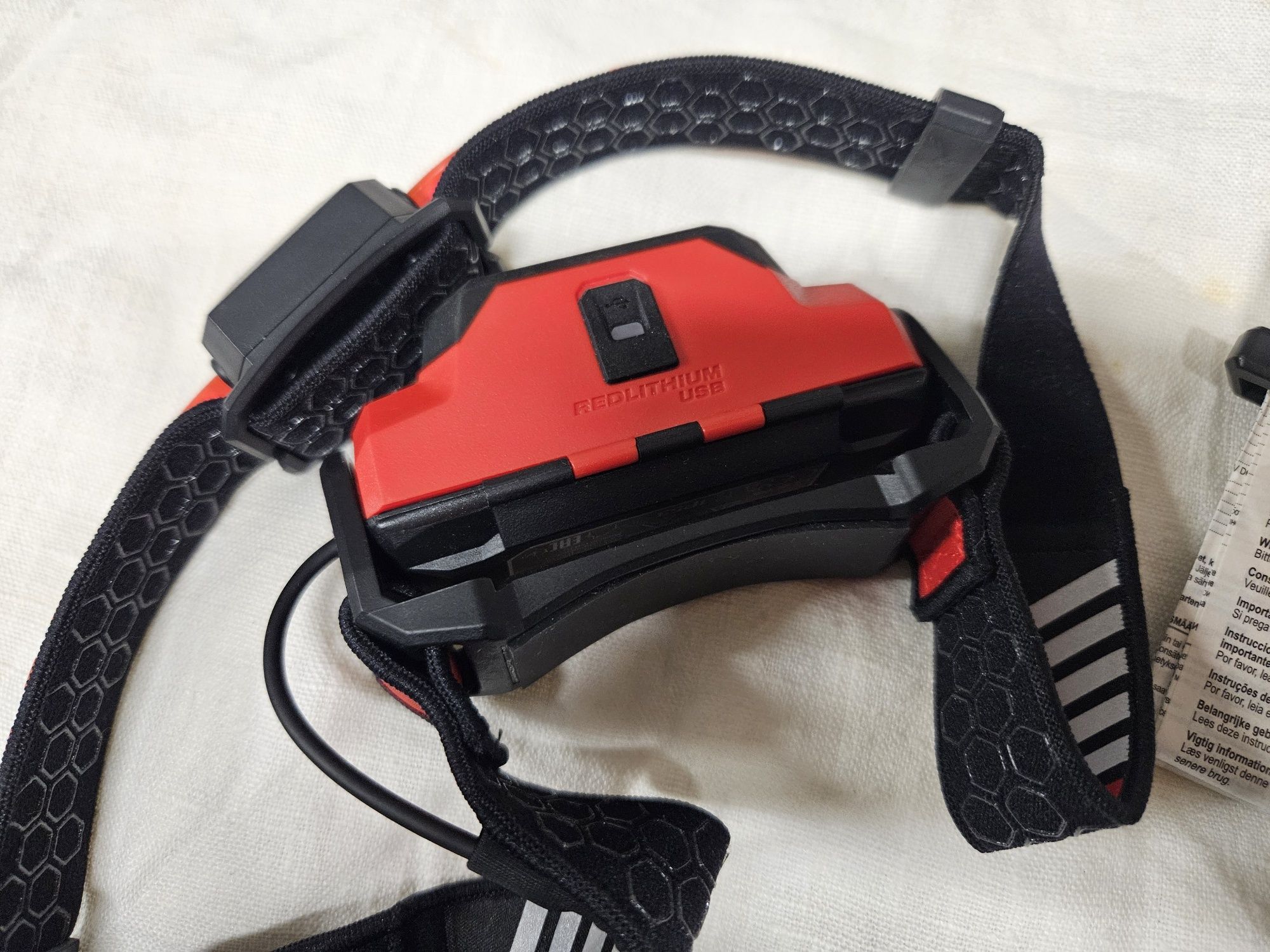 Akumulatorowa latarka-czołówka USB L4 HL-VIS NOWA