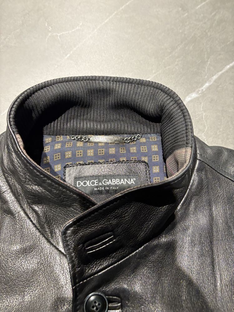 Кожана куртка Dolce & Gabbana