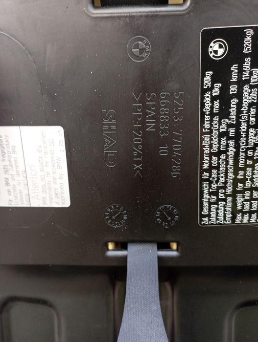 Siedzenie,kanapa pasażera tył grzana Bmw K1200GT 06/08r