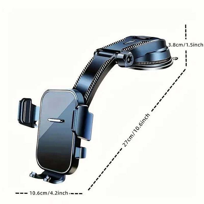 Suporte de Telefone com Sucção para Painel do Carro Rotação de 360°