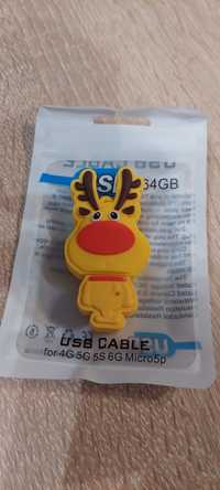 Nowy pendrive 64gb Rudolf Czerwononosy Renifer