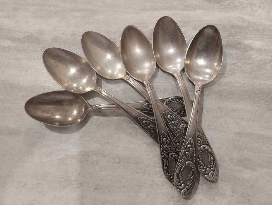 Ложки кофейные СССР, серебро 875