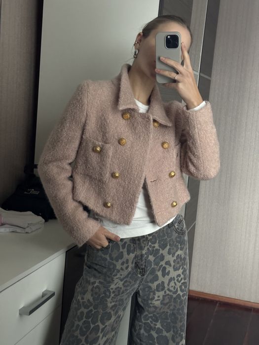 Жакет (куртка) букле з натур. вовни. Розмір С