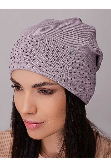 Женская стильная шапка со стразами. Разные цвета!!!