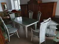 Stół Rozkładany 6 Krzeseł i Barek