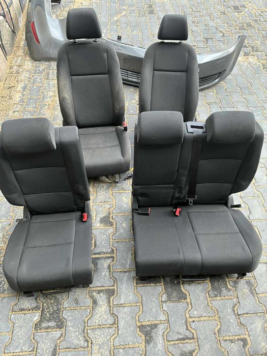 komplet foteli fotele grzane welur volkswagen golf v 5 vi 6 plus
