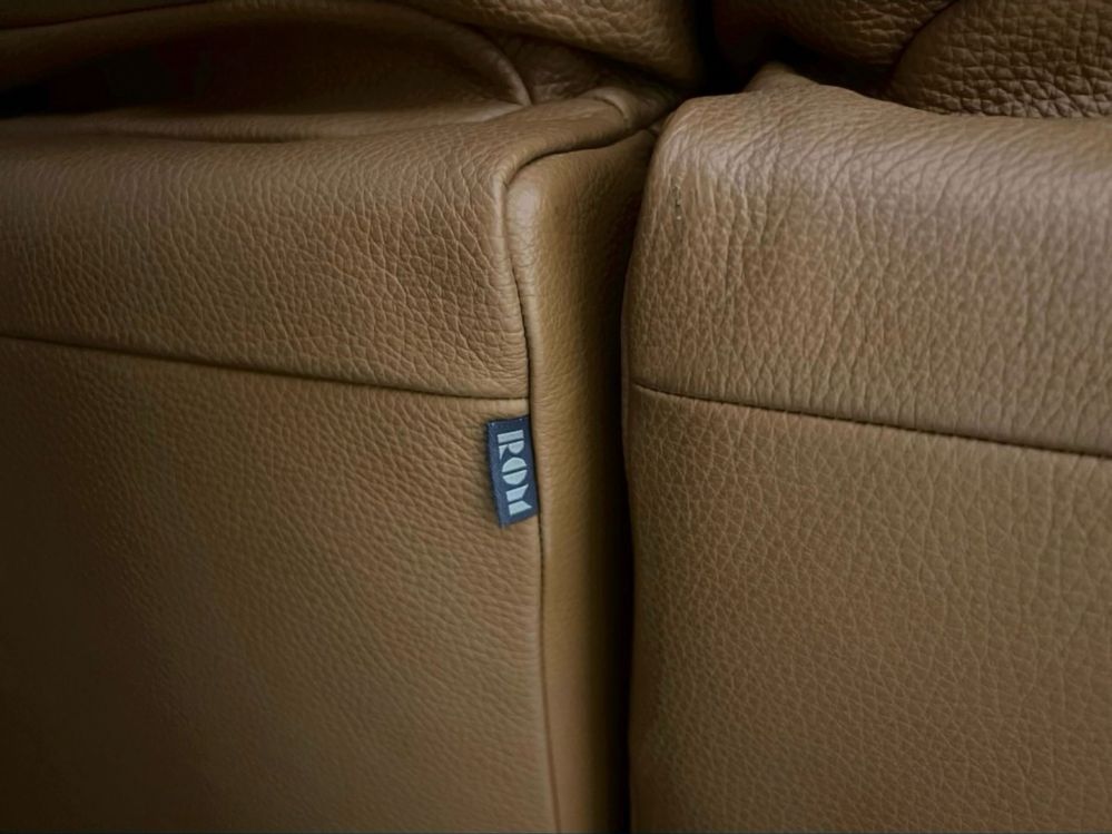 Narożnik ROM skóra naturalna tofi sofa kanapa premium elektryk DOSTAWA