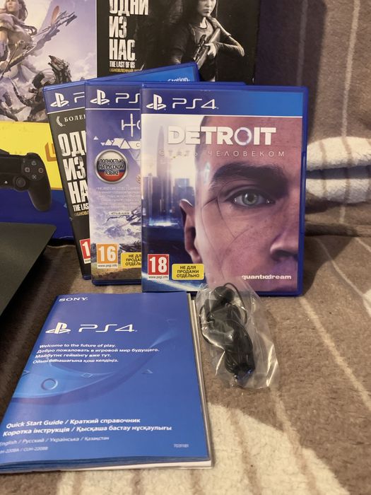 PS4 SLIM 1TB полный комплект