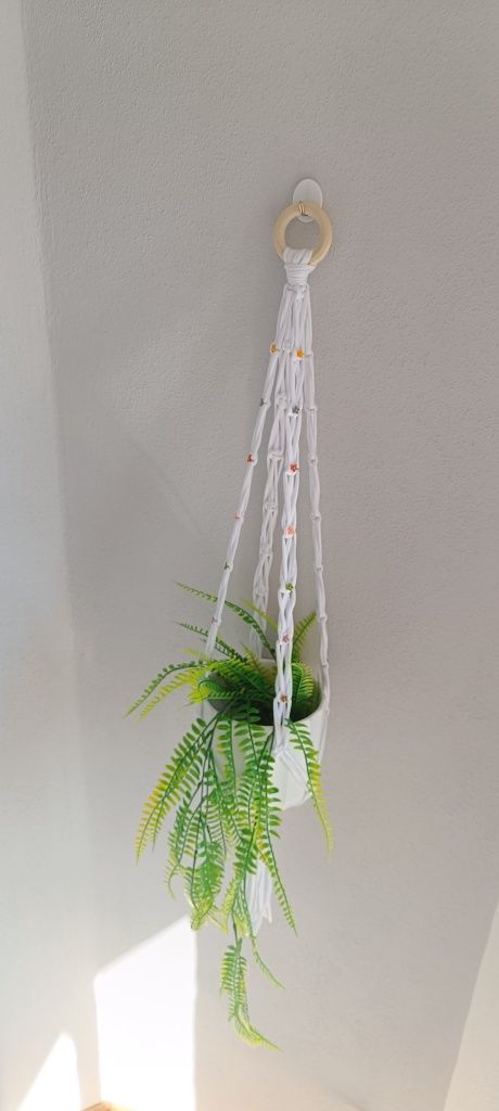 Suporte para vasos macramé