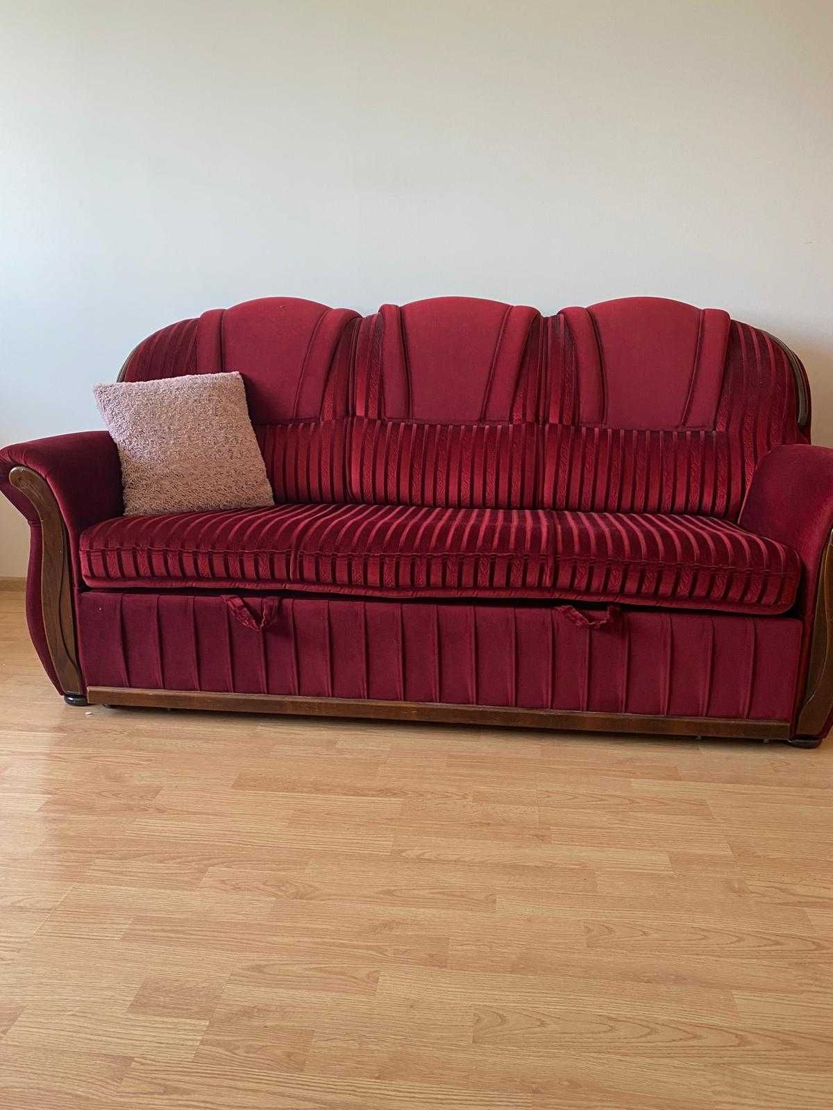 Rozkładana kanapa sofa vintage retro.