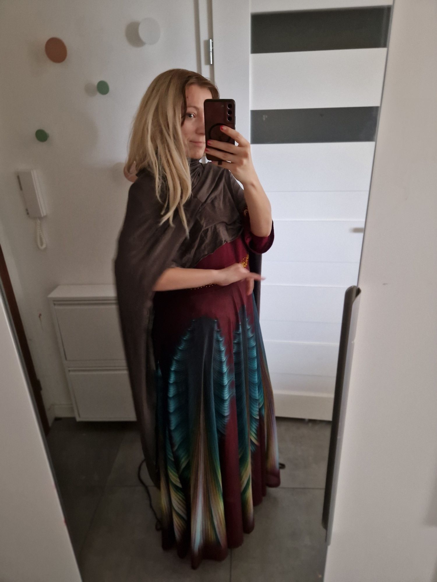 4xl 48 piratka cyganka strój karnawałowy przebranie sukienka płaszcz