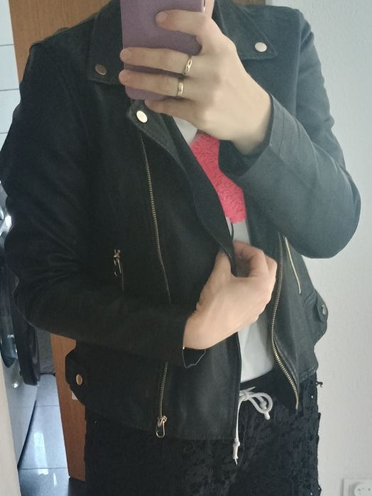 Czarna ramoneska damska S