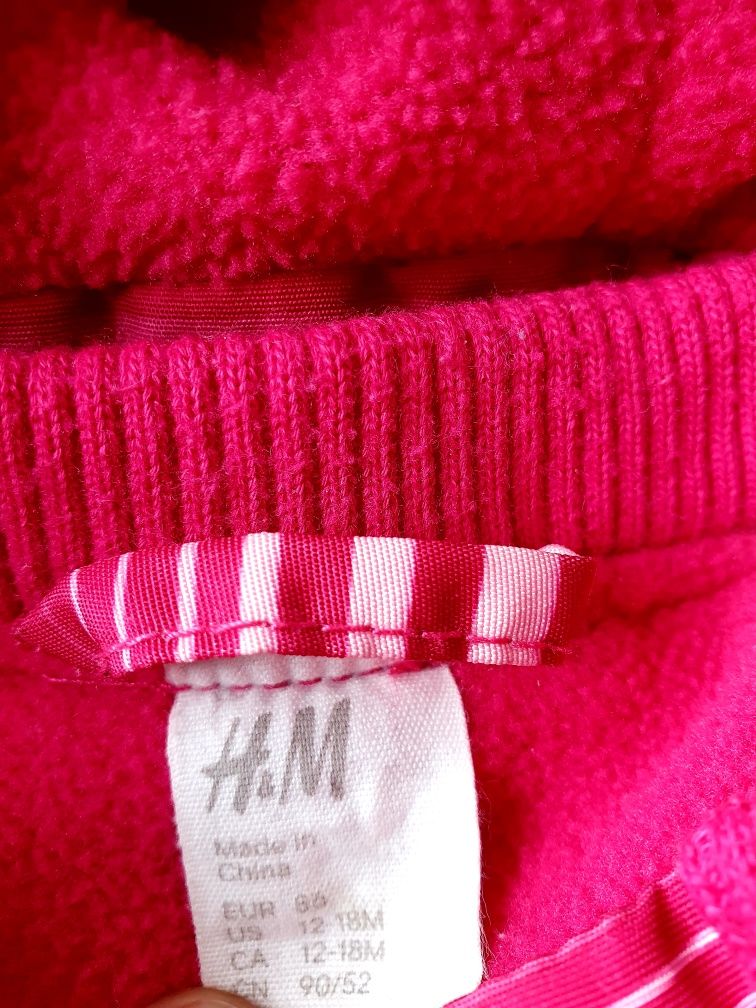 Różowa kurtka z polarem H&M