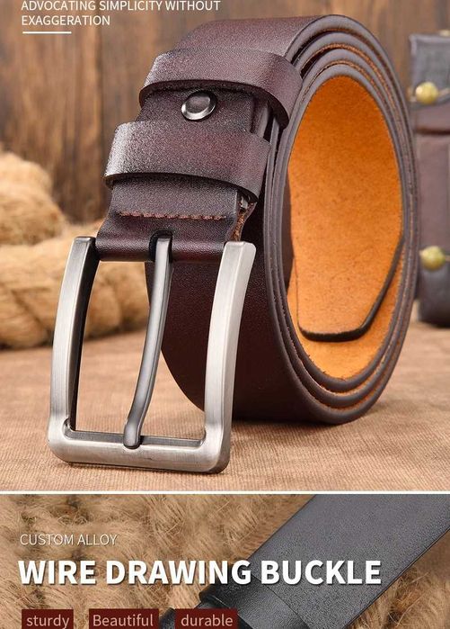 Pasek Skórzany 125 cm Nowy