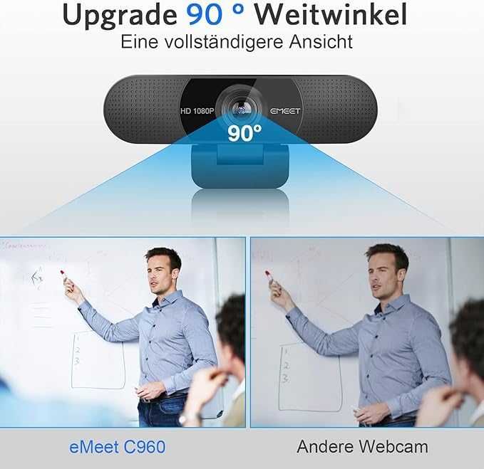 EMEET C960 Kamera Internetowa full HD 1080P 2 mikrofony