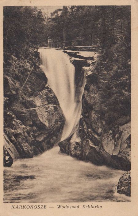 Karkonosze - Wodospad Szklarka - pocztówka