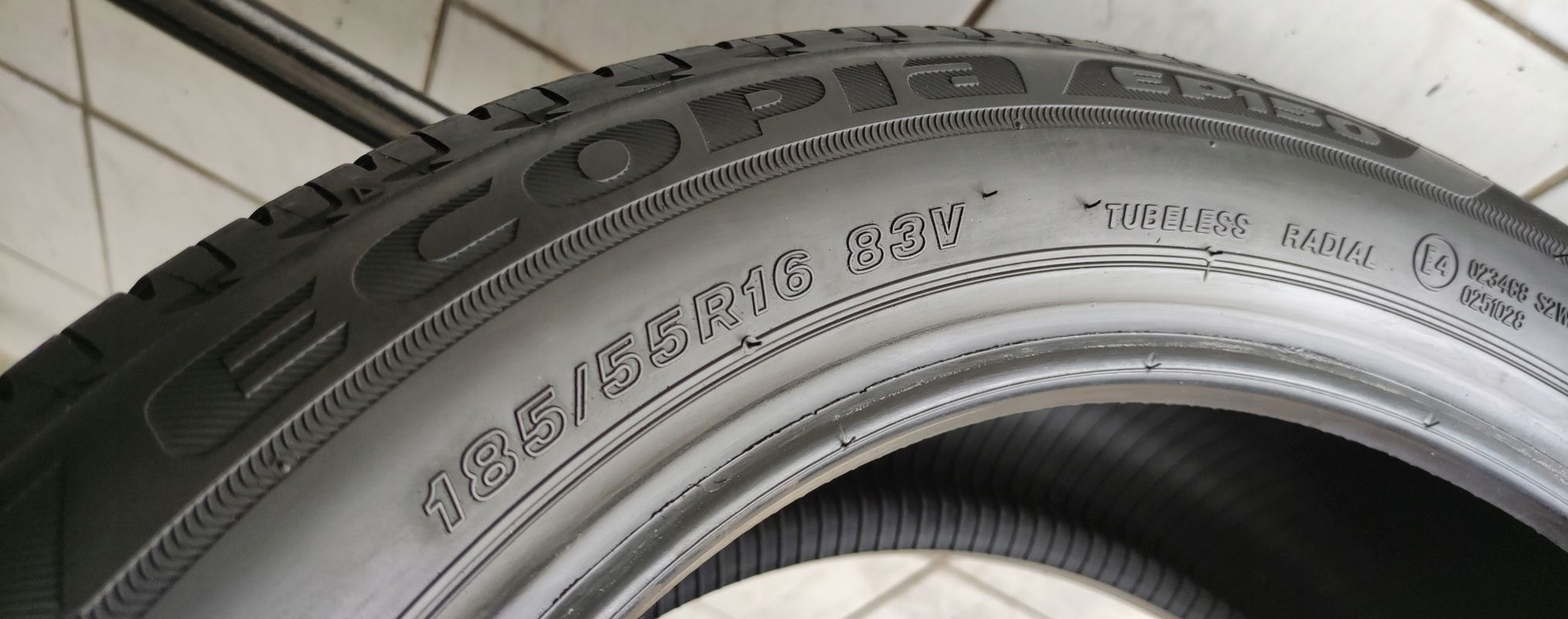 4x 185/55r16 Bridgestone Ecopia Ep150/83v C/B/70dB Jak Nowe