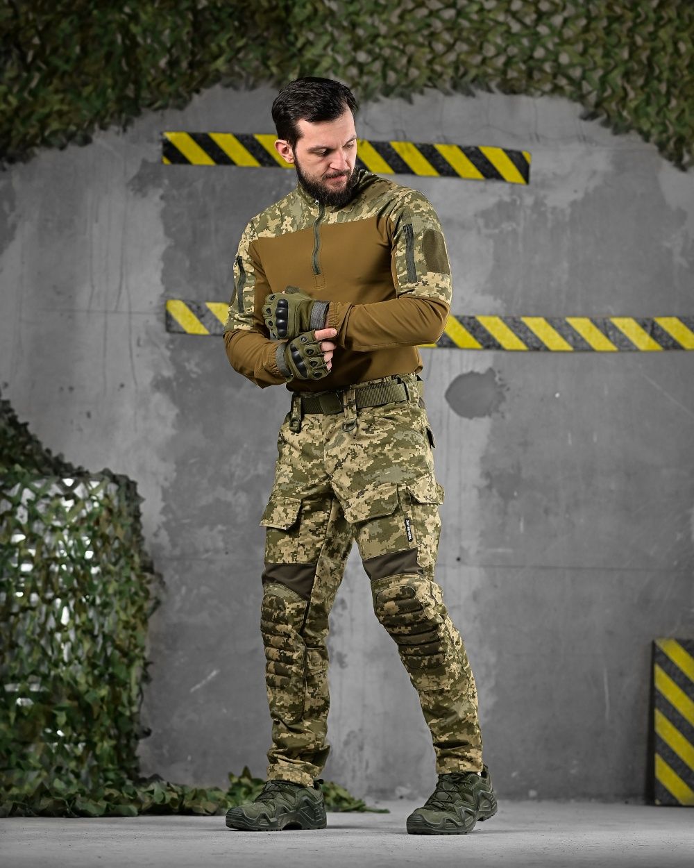 Піксель літній тактичний військовий костюм ШТАНИ + УБАКС 7.62 AMAZONKA