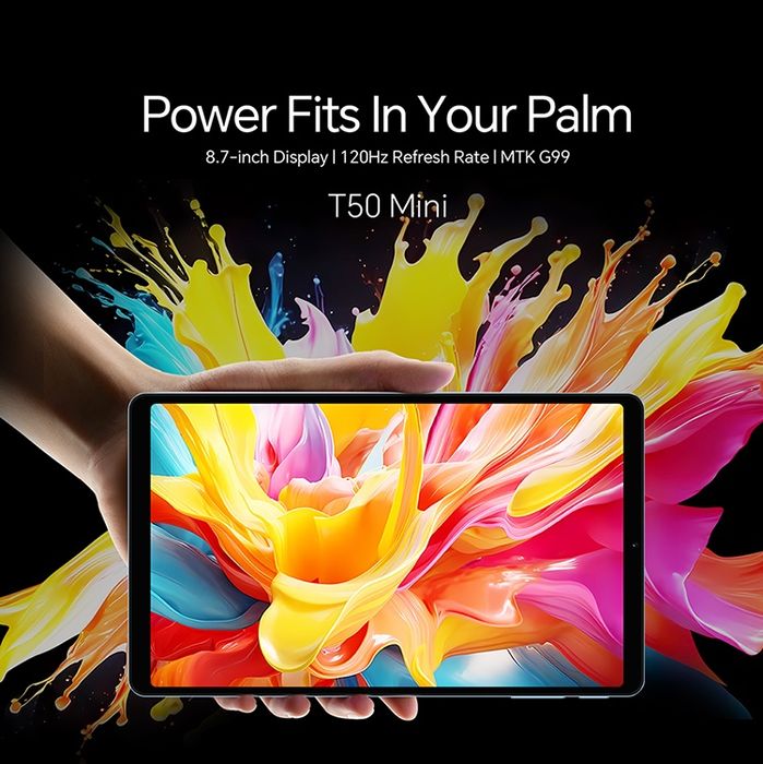 Новий Планшет Teclast T50 Mini+ клавіатура, 8.7" (120Гц), Helio G99, G