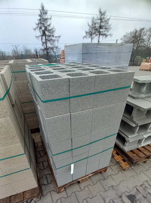 Pustak szalunkowy, słupkowy, zalewowy 20x20x25 cm betonowy