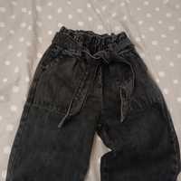 Czarne jeansowe spodnie 146