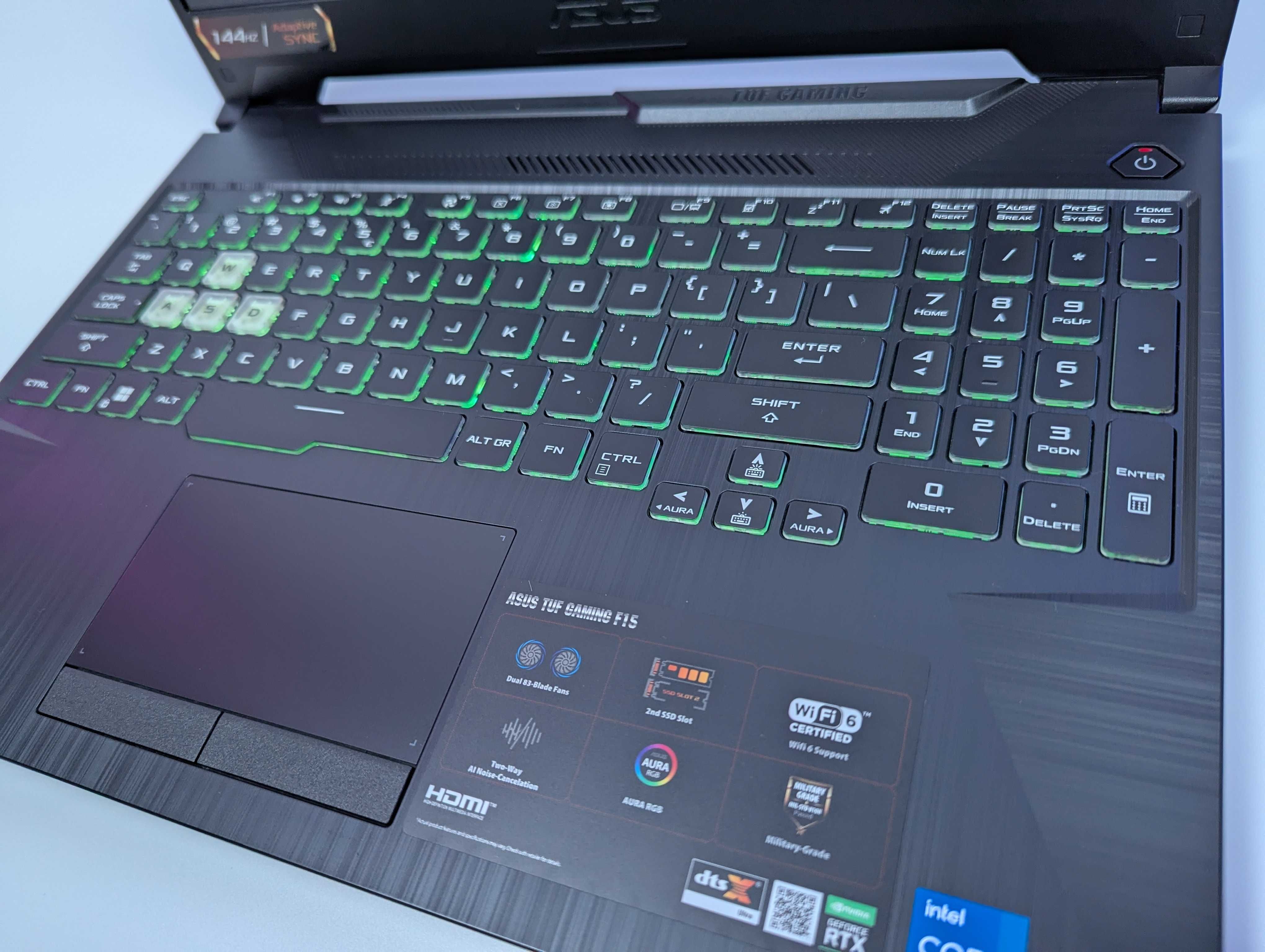 LAPTOP GAMINGOWY Asus TUF F15 NVidia GeForce Intel Core komputer