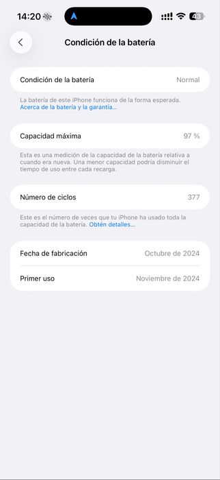iPhone 16 Pro Max Titanio Natural 256GB 97% de Bateria  Gar Apple ATVA