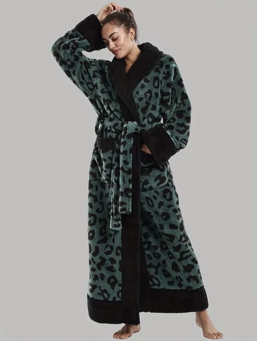 Тёплый уютный длинный халат Oversize