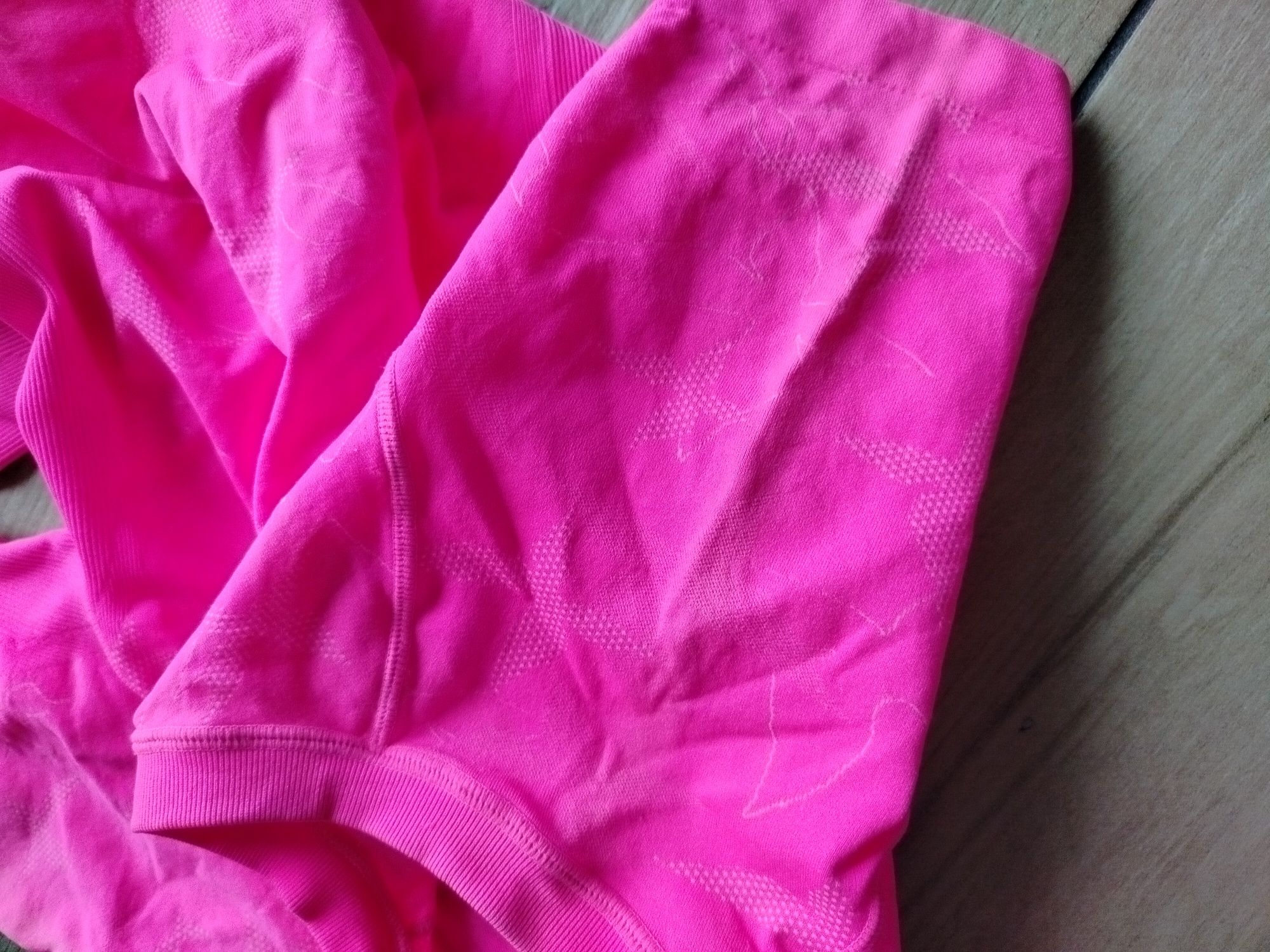 T-shirt koszulka damska fitness do ćwiczeń neonowa Kari Traa elastycz