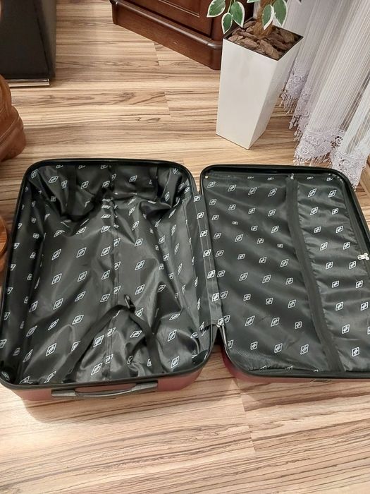 Walizka na kółkach duża RGL bordowa