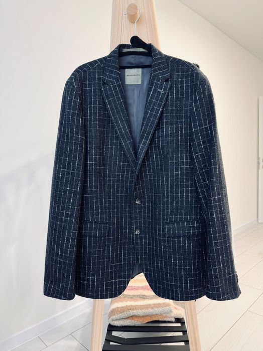 Піджак стиль Casual Benvenuto Німеччина . Вовна в складі. Чорний