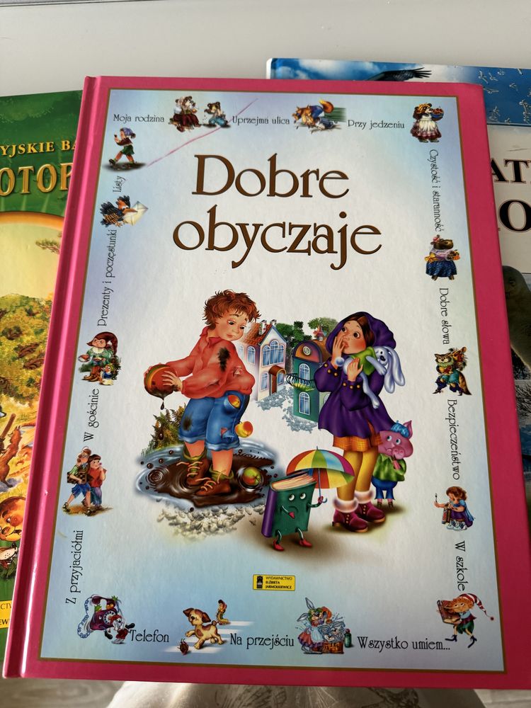 Zestaw 2 książek dla dzieci, zwierzęta, dobre obyczaje