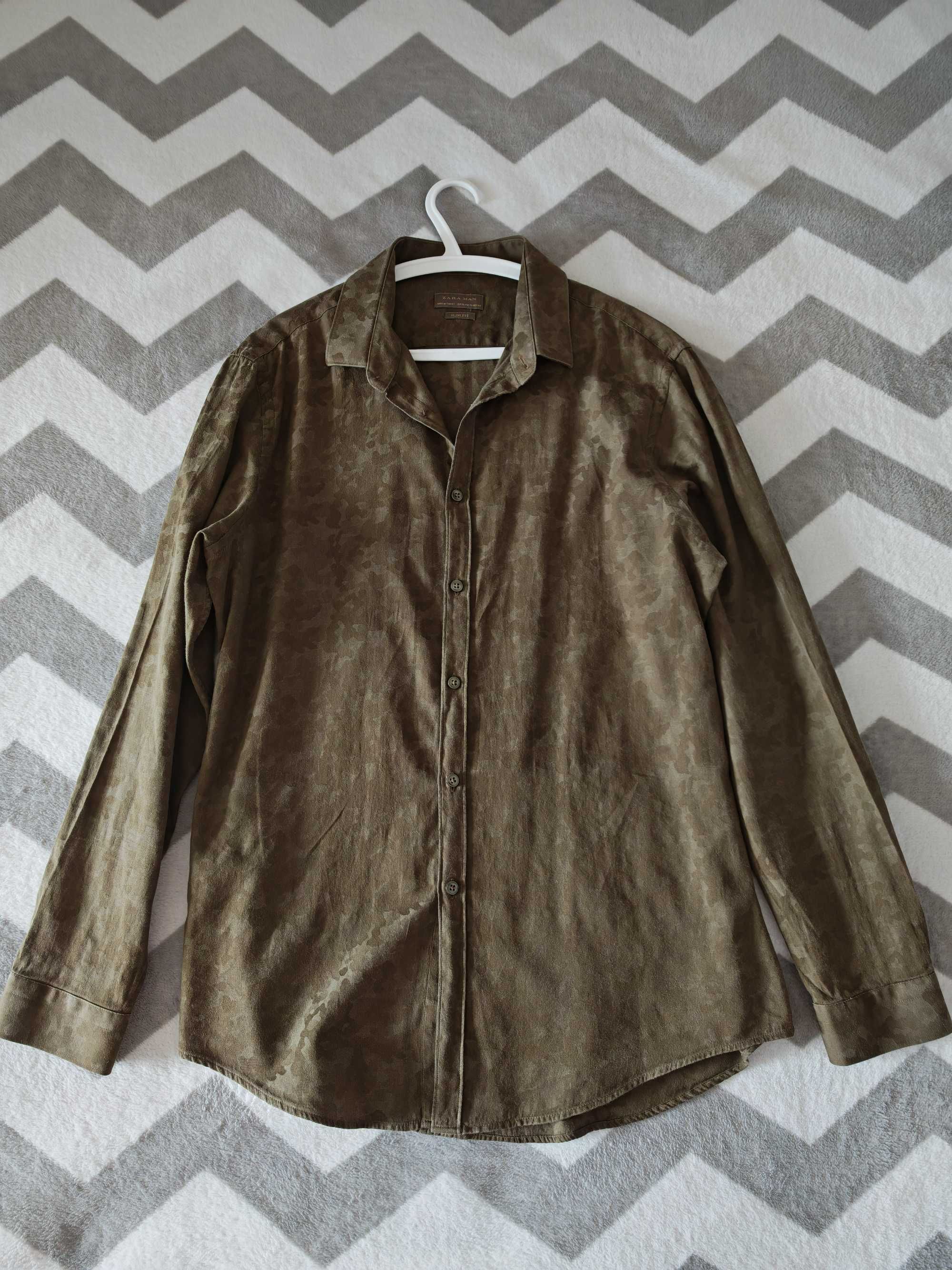 Мужская рубашка Military style Хаки военная Zara
