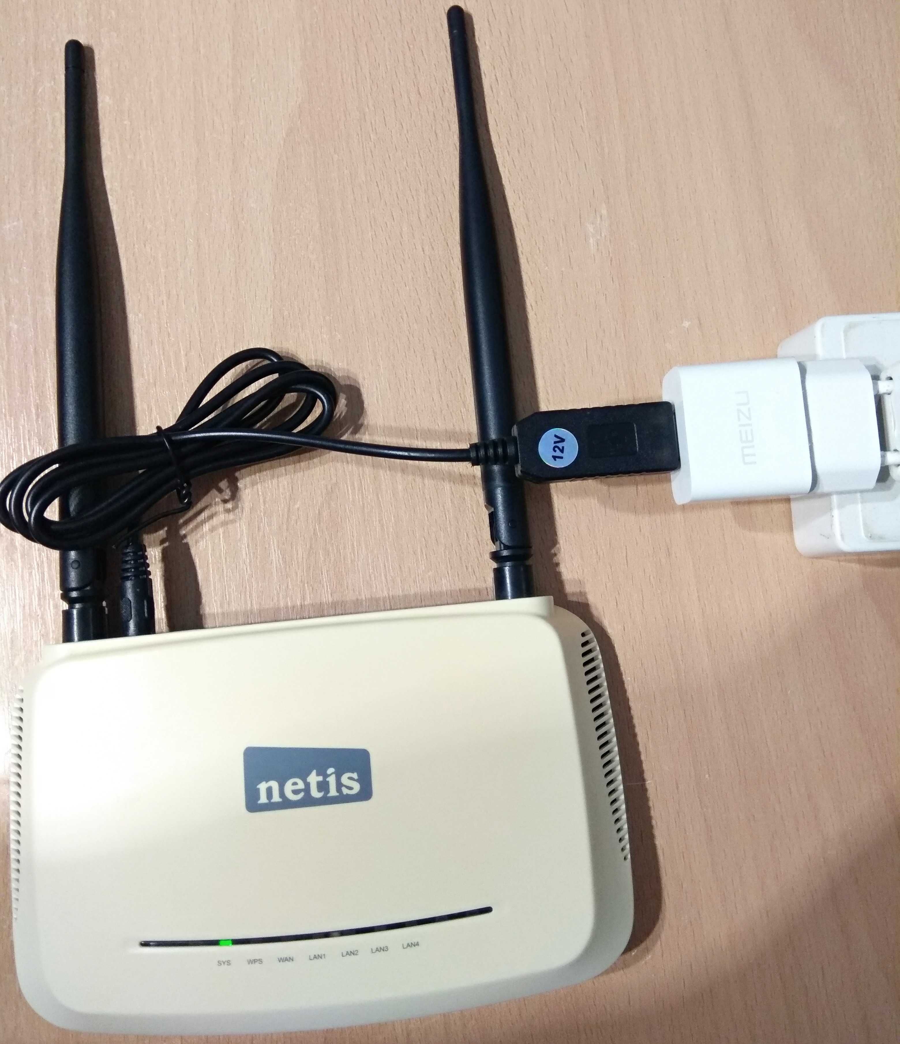 Роутер Wi-Fi Netis WF2419, Router + адаптер 5V->12V, 300 Мбит/с