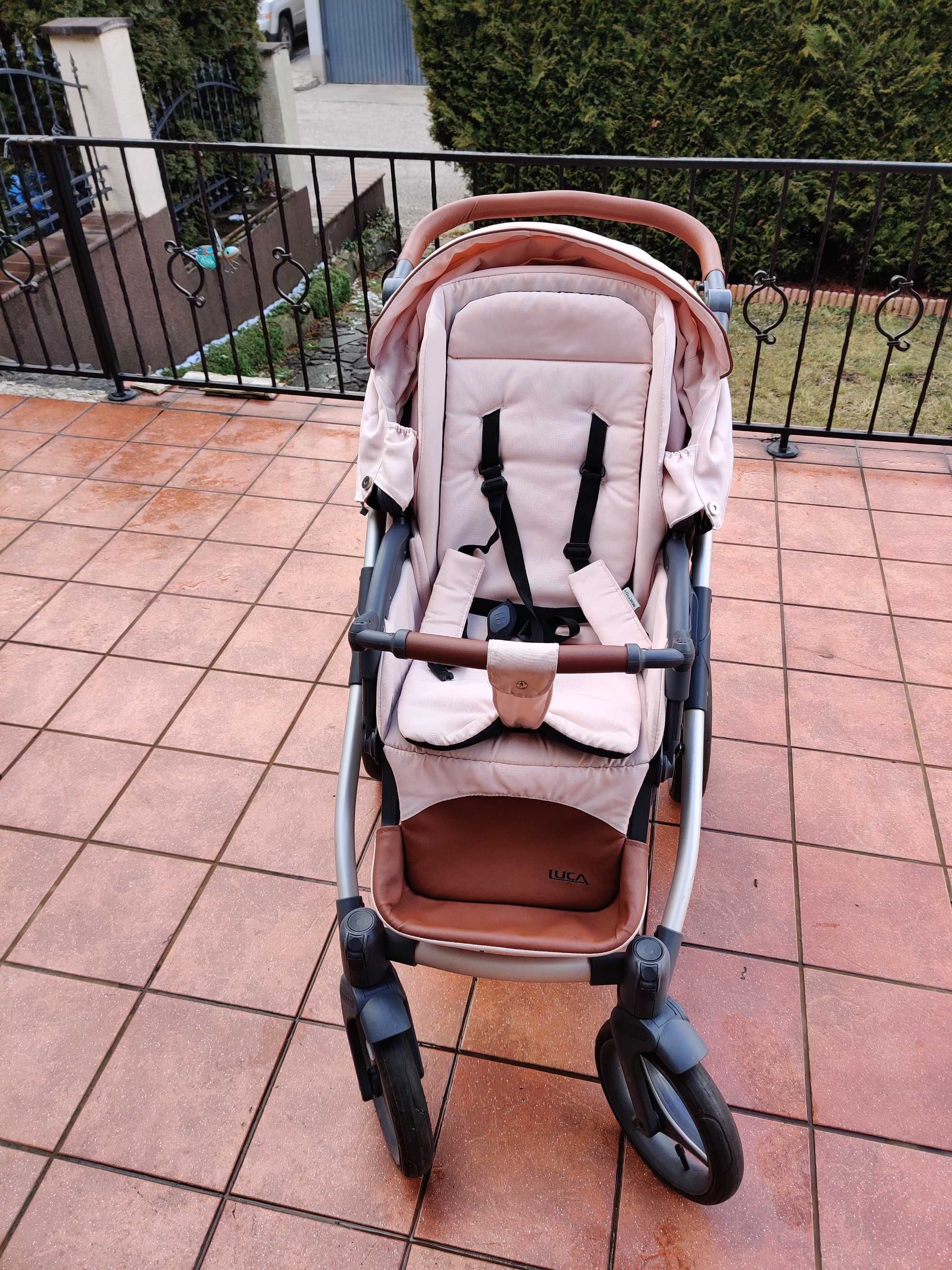 Wózek dziecięcy Bebetto Luca 2w1 różowy