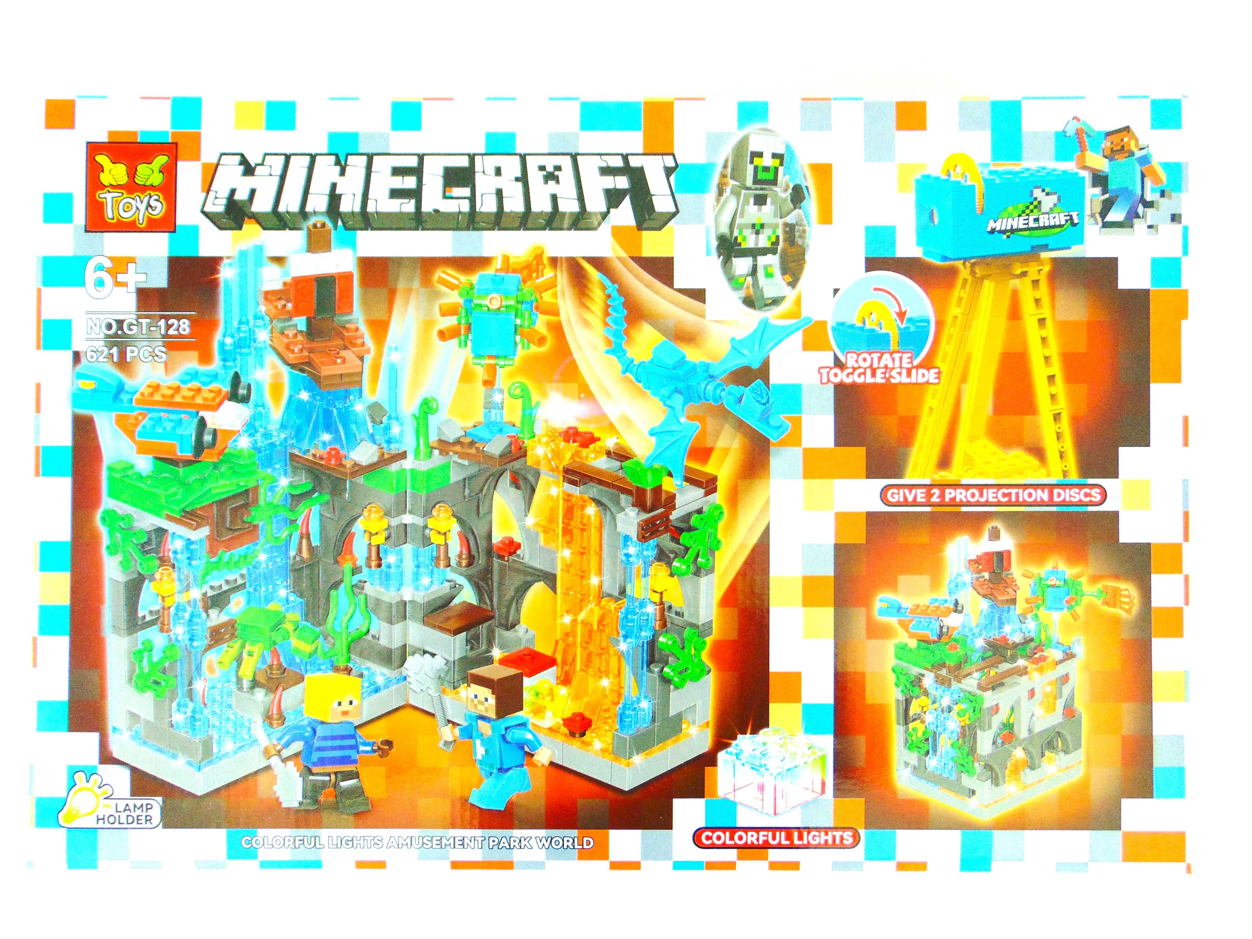 Klocki Minecraft my world 621el. ruchome elementy, klocki LED, figurki