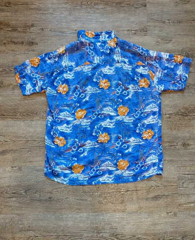 Koszula hawajska Retro Vintage Y2K Roundy Bay Rayon rozmiar L