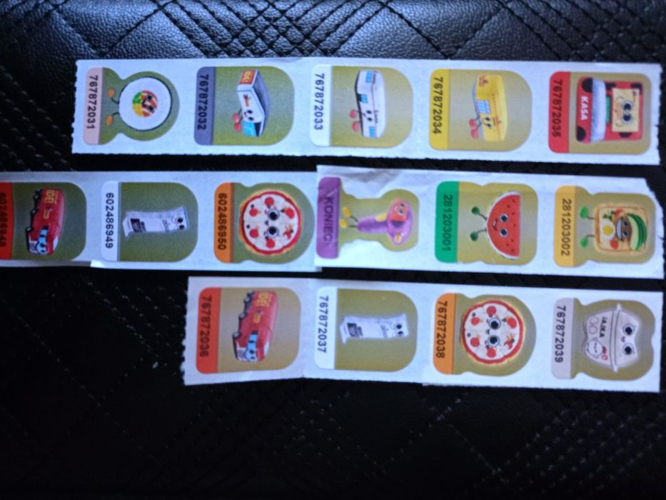 Naklejki z biedronki 15 sztuk